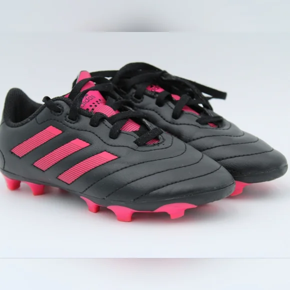 Adidas Kids Soccer Cleats Black Pink Size 12.5K - Picture 1 of 10
